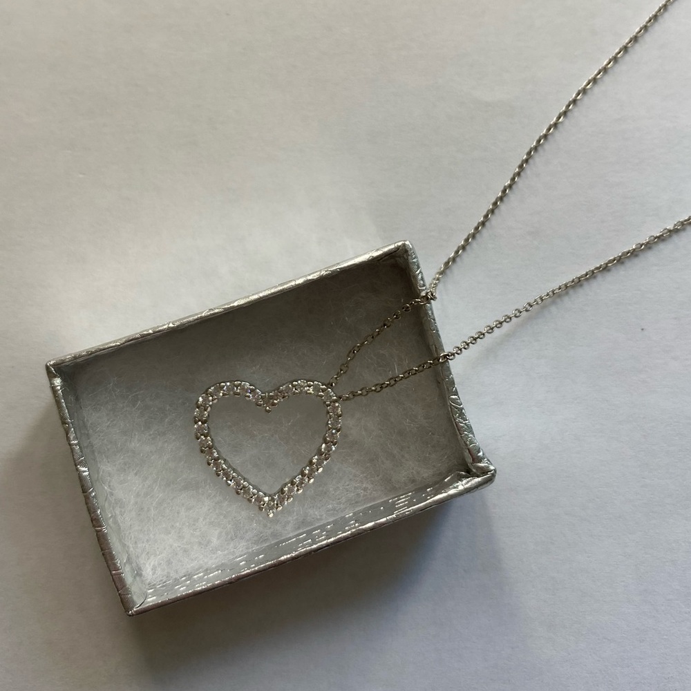 Genuine Sterling Silver & Cubic Zirconia Necklace